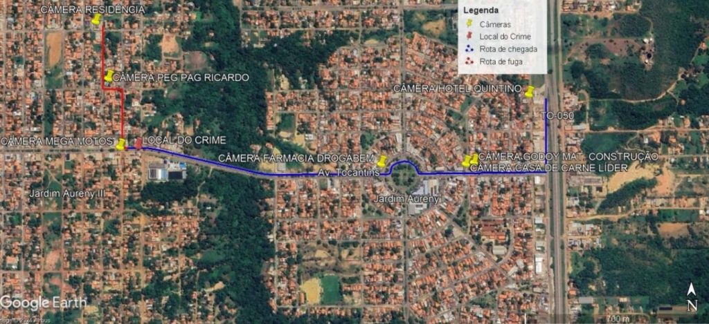 Inquérito aponta rotas de veículo usado antes e depois da tentativa de assassinato contra fisioterapeuta
